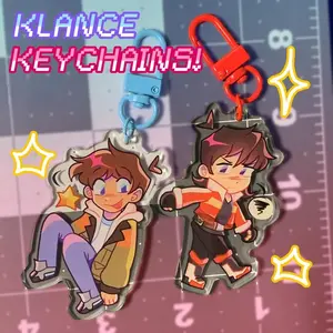 Voltron Lance and Keith Keychain -Klance Voltron Legendary Defender Acrylic Keychains - Cute Keyrings Birthday Gifts – Cute Acrylic Keychain Charms, Perfect Gift for Fans & Collectors
