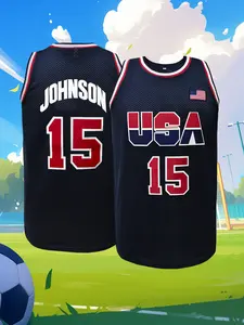 #12 USA Inspired Basketball Jersey for Men Women, Embroidered Vintage Mesh Breathable Basketball Tank Top, Quick Dry Athletic Uniform for Training, Game Day, Collectible Fan Gift & Casual Wear, Sports Top