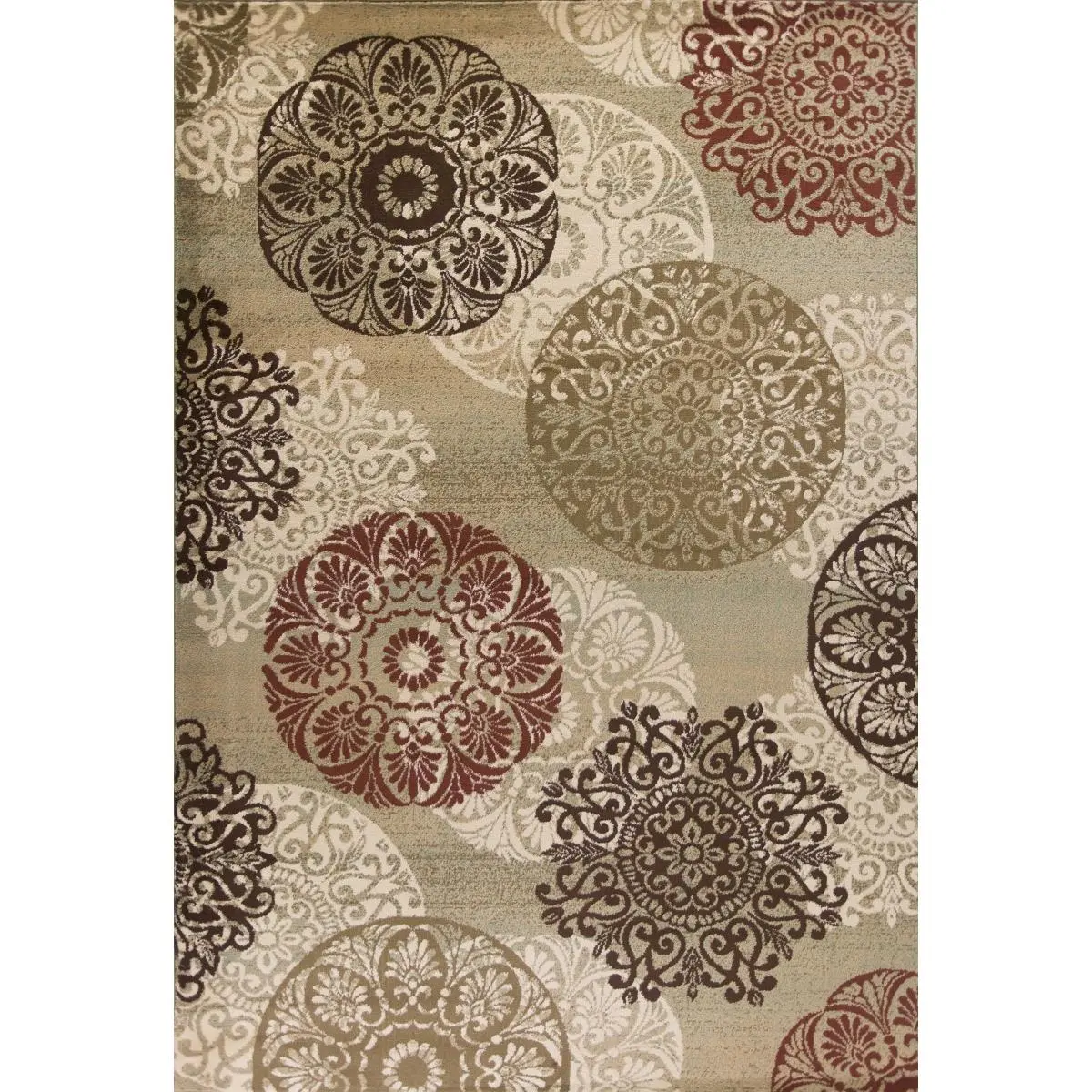 HomeRoots 352989 Nature-Inspired Indoor Sage Polypropylene Area Rug - Large Size Living Room Single Rug, 7ft7in x 10ft10in, 0.5in Pile Height