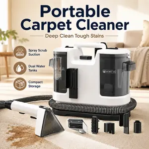 Portable Carpet and Upholstery Cleaner - Spot, Stain, and Odor Eliminator Portable Carpet Cleaner Machine, Spot & Upholstery Cleaner for Home, Sofa, Couch & Car Interior, Deep Stain Removal Water Extraction Systemr #Summervibes