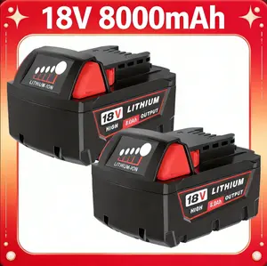 2Pack 18V 8.0Ah Replacement for Milwaukee MK18 Battery 48-11-1850 48-11-1840 48-11-1852 48-11-1815 Cordless Power Tools Lithium-Ion battery