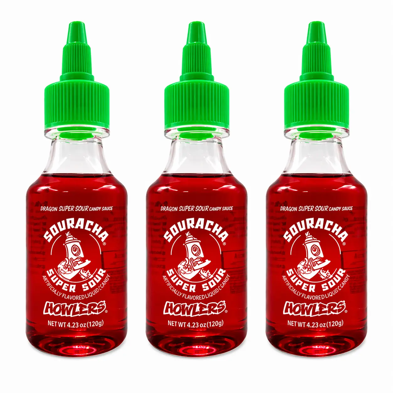 Souracha Liquid Candy Sauce -Sour Cherry & Hot and Sour Squeeze-3 Pack