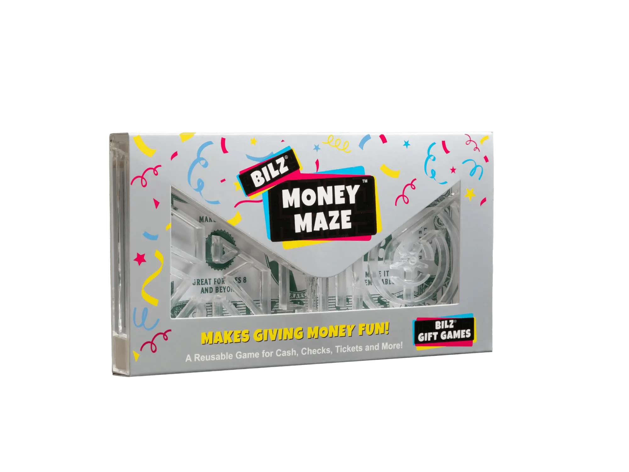 BILZ Money Maze - Fun Game for Giving, Includes Cash, Gift Cards & More, Makes Giving Money Fun! Wooden Puzzle