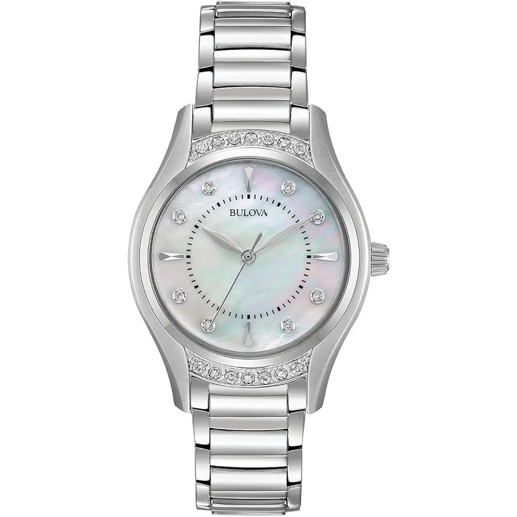 Bulova Stainless Steel Diamond Accent Ladies Watch 96R216 Bulova Stainless Steel Diamond Accent Ladies Watch 96R216