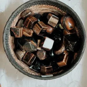 Tigers Eye Tumbles - Natural Stone Tumbled Stones for Decor and Healing