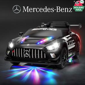 Mercedes Benz AMG GT3 Kids Ride-On Car with LED Light Strips, 12V Battery, Parent Remote, MP3, 3 Speeds – Perfect Christmas Gift