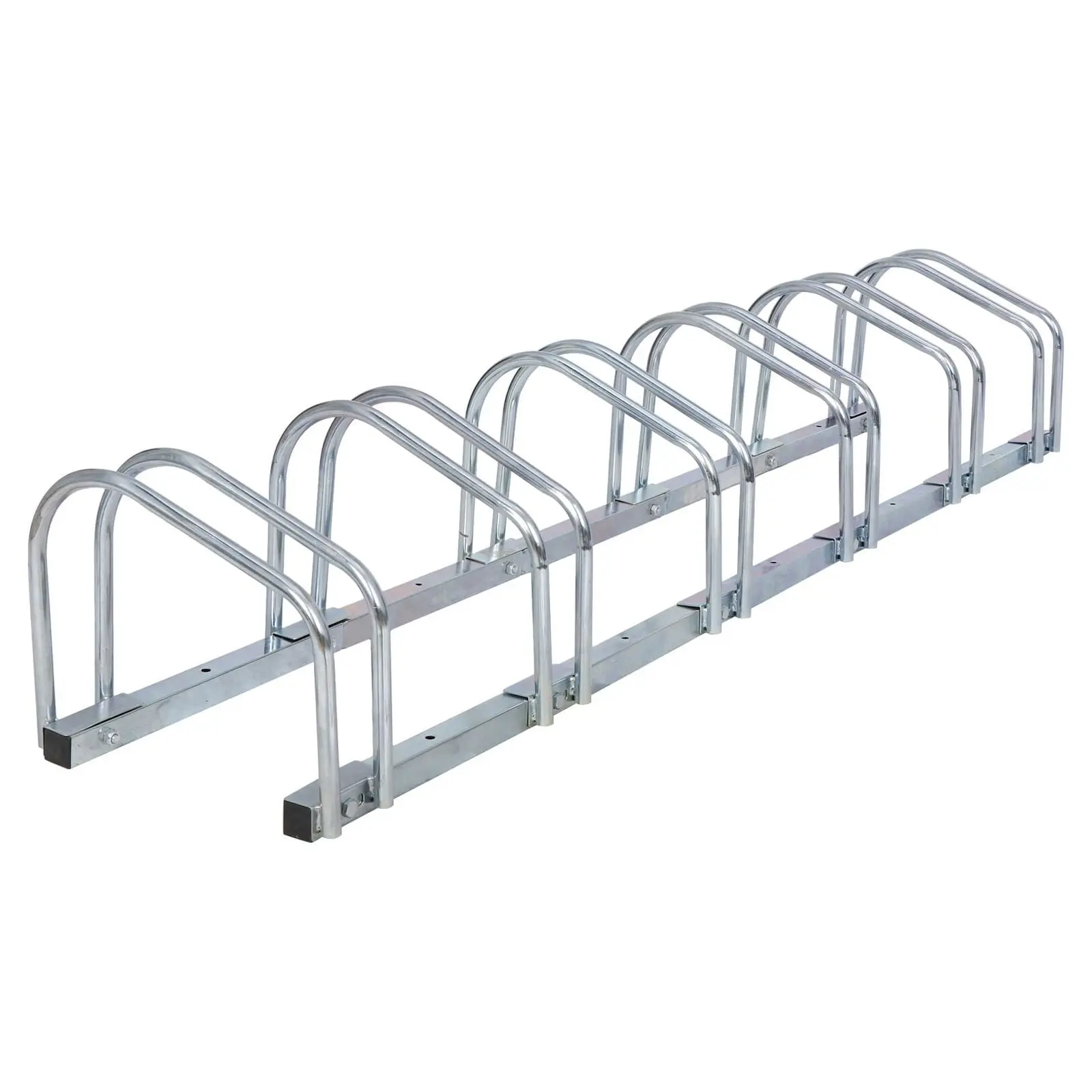 SUPERDEAL 6-Bike Adjustable Floor Rack, Bicycle Organizer Stand for Garage Storage, Indoor/Outdoor Use, Bike Storage, Fits Most Bikes
