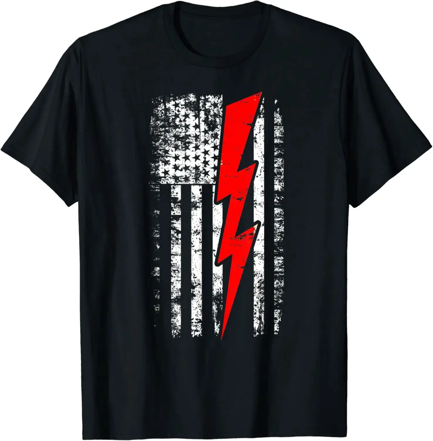 American Flag Electrician Gift Electrical Engineer Lineman T-Shirt - Katiegood Shop 57B07R7FFMN5