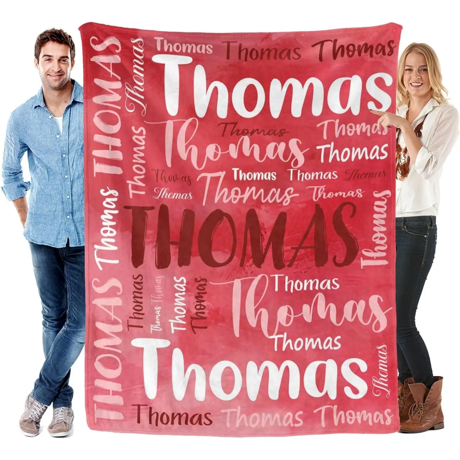Personalized Flannel Blanket - Custom Name Cozy Throw for Family | Ideal for Couch, Bed Occasions