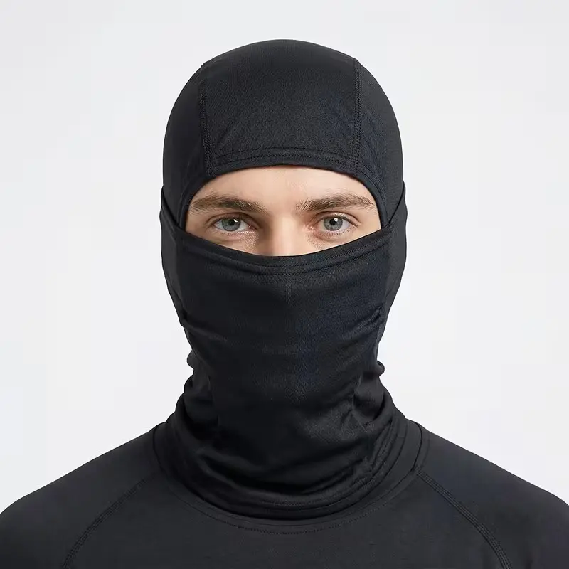 1-piece set of unisex breathable sun protection face masks, suitable for outdoor sports, running, hiking, fishing, skiing, cycling, multi-functional headscarf, neck gaBlack Balaclava for Men - Full Face Covering with Adjustable Fit and Breathable Material