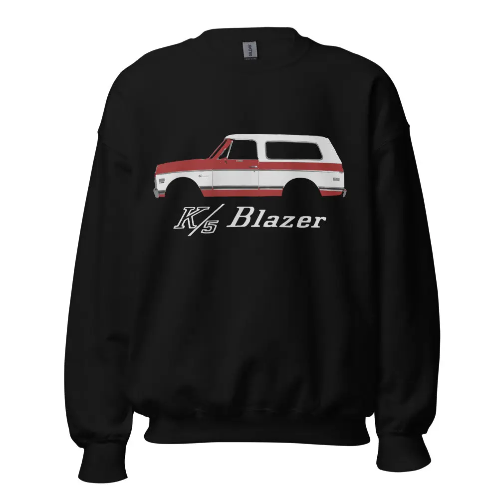 1971 Chevy K5 Blazer CST Red and White Vintage Truck Owner Gift Sweatshirt
