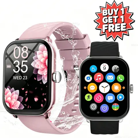 SIMSONLAB Waterproof Touchscreen Smart Watch 2026 (Buy 1 Get 1 Free Set) for Men, Bluetooth Call, Music Control, DIY Custom Dial, Multiple Sports Modes, Screen Monitoring, Mobile Connection, iPhone/Android Compatible, Ideal for Daily Commute & Gifting