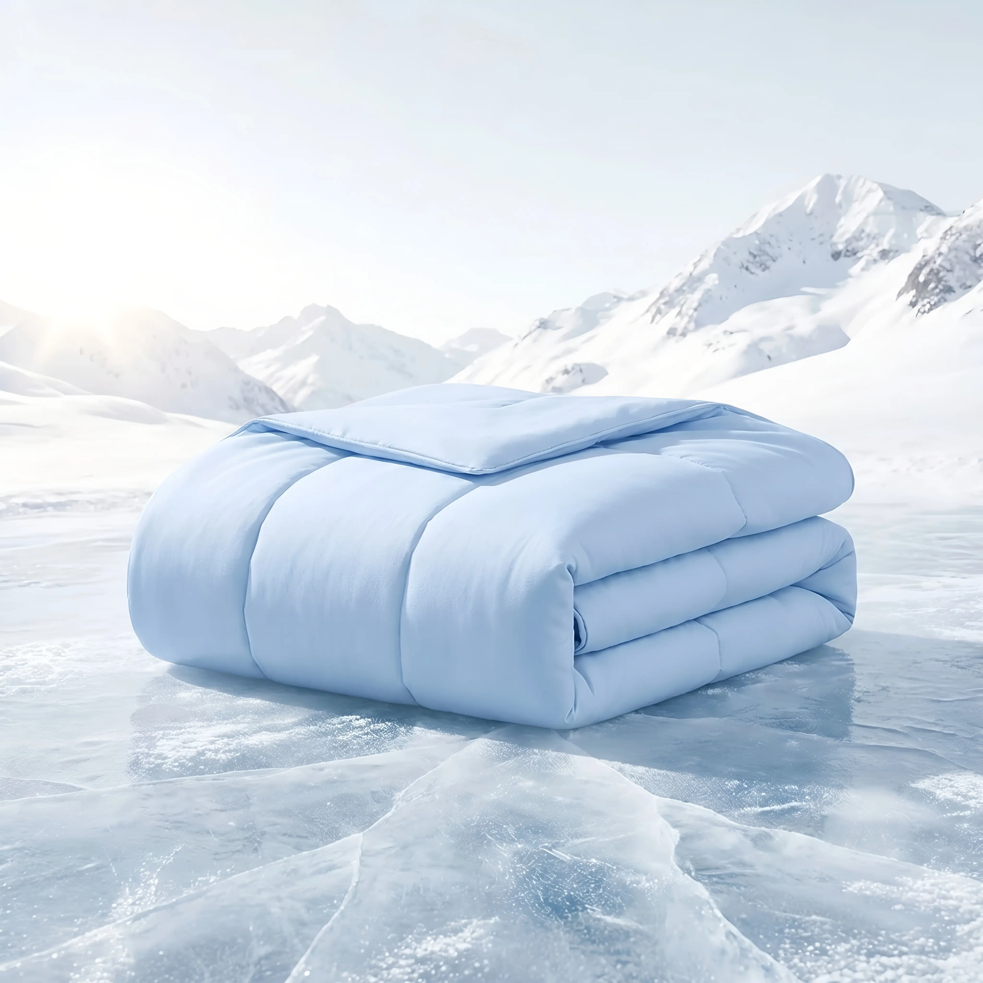 OEKO-TEX Certified Eco-Friendly Cold Touch Fabric Comforter - 2-Sided Cool Bedding, Body Heat-Absorbing, Soft Fluffy Bed Blanket for Night Sweats Hot Sleeper Christmas Gift