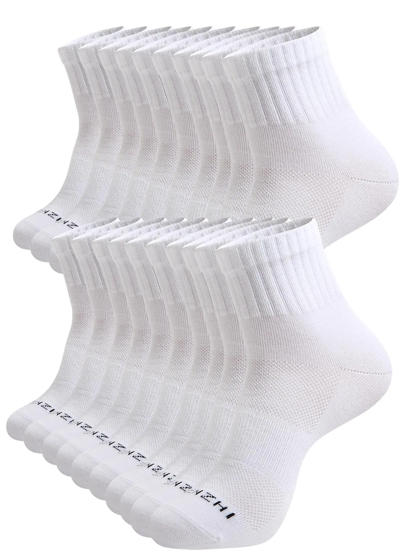 Women's Letter Print Sports Crew Socks, Athletic Mid Calf Socks, Soft Comfy Breathable Sports Hosiery for Women Gym Socks