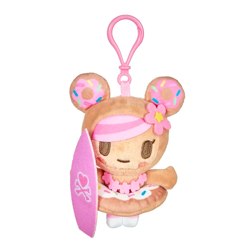 tokidoki Ohana Surfing Donutella Plush Keychain