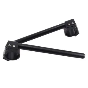 35mm Motorcycle Clip-On Handlebars 7/8'', Fork Mount Bars for Honda CB500 CB650 CB750 & Suzuki TS250 GN400 GT550, Cafe Racer Style