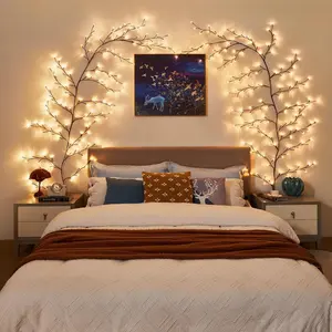 96LED Tree Pattern Vine Light, 1 Count USB Powered DIY Tree Vine Light, Wall Hanging Decorative Light Led Lights Bedroom for Home Party Wedding Decor, Bedroom