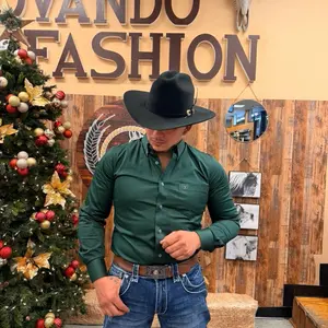 Men shirt western green