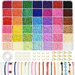 42 Colors 2-3mm 21000pcs Glass Seed Beads for Bracelet Making, Friendship Bracelet Kit, Jewelry Craft Supplies, Fashion Gift