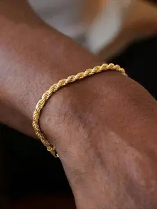 Hip Hop Style Twisted Rope Chain Bracelet, Men's Fashion Accessory, Daily Wear