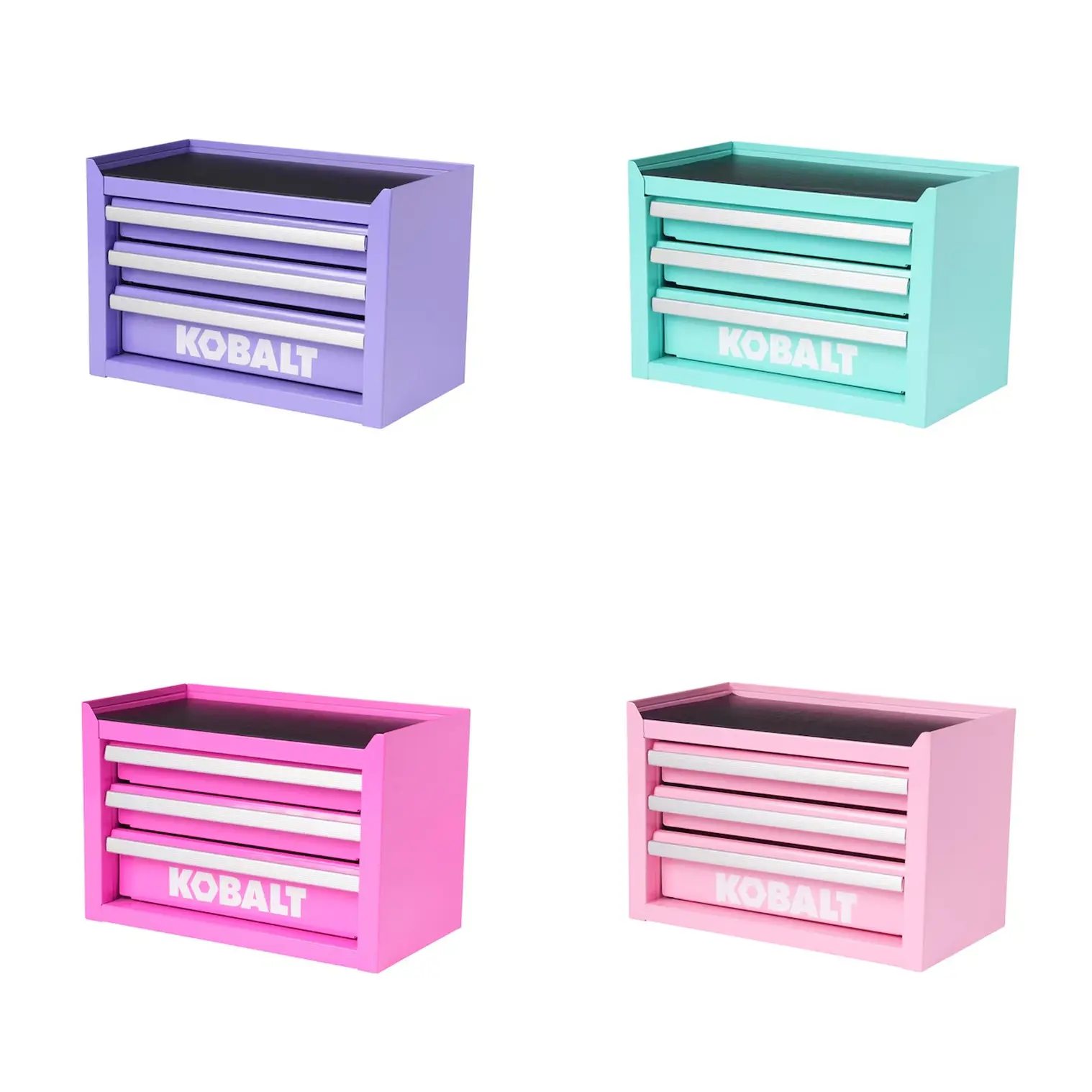 Kobalt Portable Base Toolbox 3-Drawer Steel Toolbox MULTIPLE COLORS Tool Storage Container Tool Storage Kobalt Portable Base Toolbox 3-Drawer Steel Toolbox MULTIPLE COLORS Tool Storage Container Tool Storage