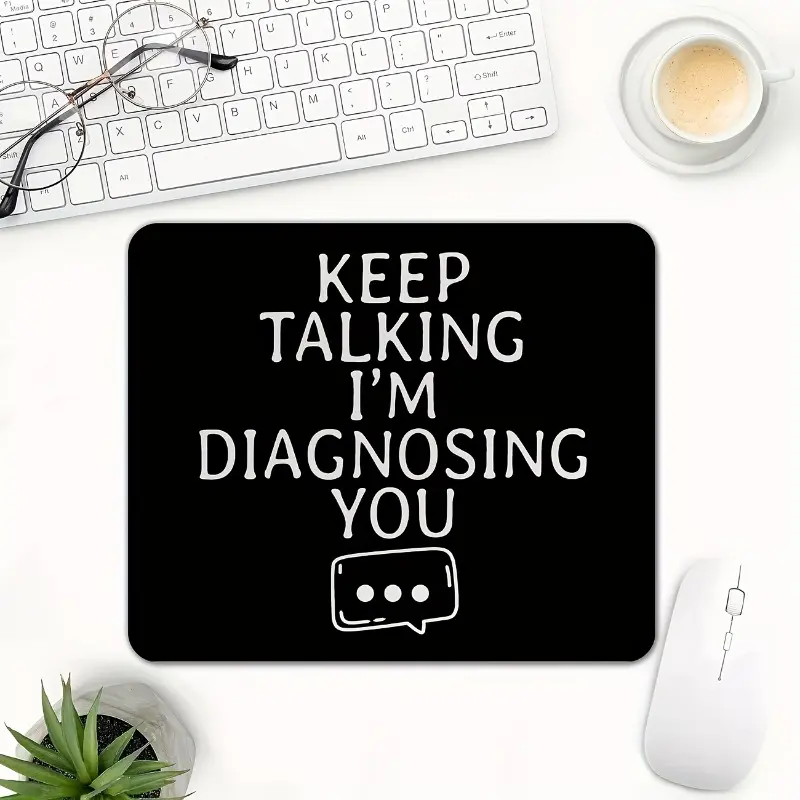 2D Fashion Mouse Pad Non Slip Rubber Base, Desktop Accessory for Laptops and Wireless Mice, Desk Mouse Mat for Home Office Study School