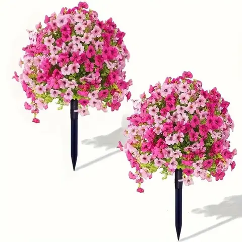 High-Quality Outdoor Artificial Trees with Ground Stakes, UV Resistant Plastic Material, Garden Decor, Patio, Spring Summer Festivals, Artificial Plants Outdoor