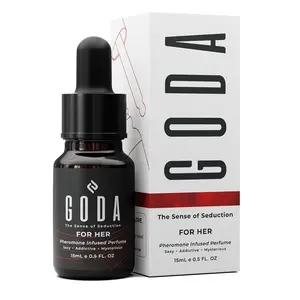 GODA Pheromone Perfume Oil 0.5 fl oz (15ml) - Long Lasting Attraction Fragrance for Women - Jasmine & Rose Essential Oil Roll-on - Vegan & Cruelty-Free