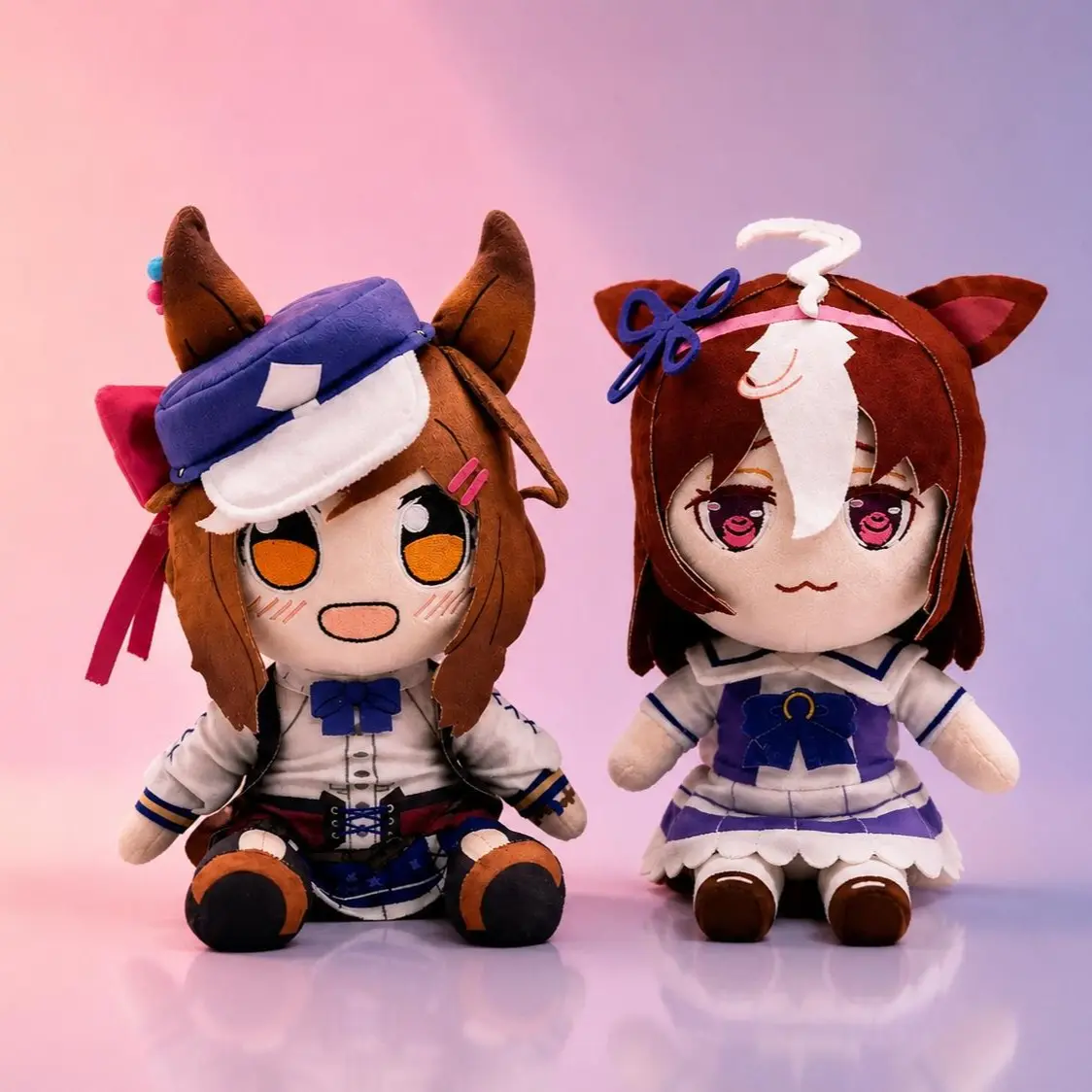 [LARK PINE] MAMBO HACHIMI Uma Musume Matikanetannhauser Plush | 27cm Cute Chibi Sitting Stuffed Toy | Anime Horse Girl Gift