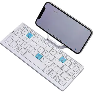 Foldable Bluetooth  with Magnetic Stand Aluminum Alloy Mini Folding  Rechargeable  rotating keyboard