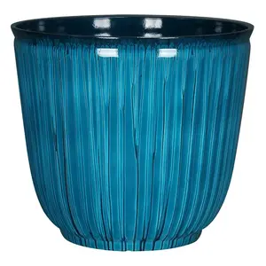 15.7in x 15.7in x 14in Light Blue Resin Planter,