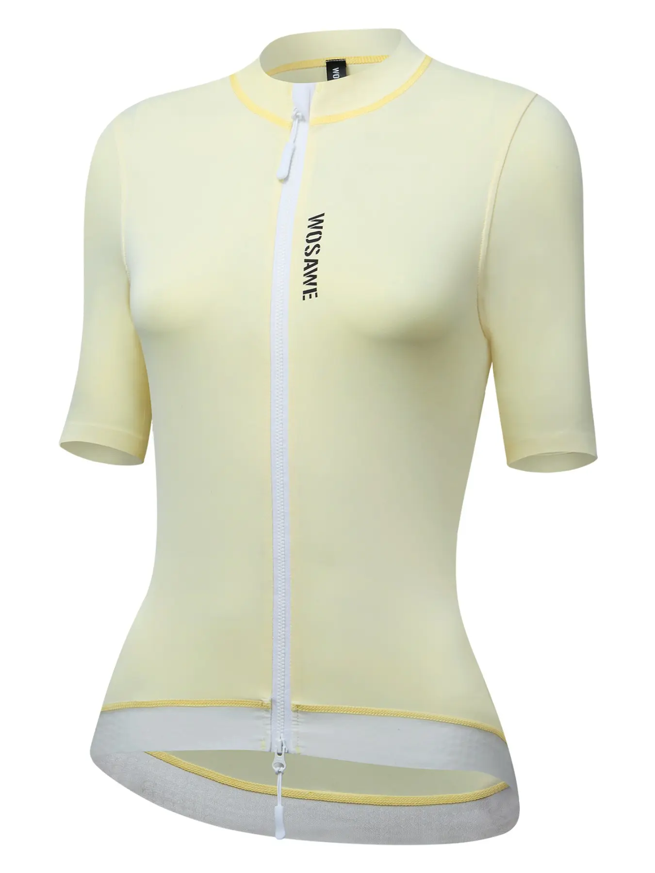 WOSAWE Short Sleeves Cycling Jersey Women Sportswear For Summer Bike Shirt Solid Color Bicycle Top with YKK 2 Way Zipper