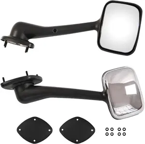Freightliner Cascadia 08-17 Hood Mirror - Chrome & Black Options - Supplier Warranty Included - Easy Installation - Stylish Aesthetic Enhancer