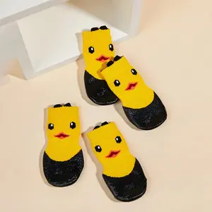 Fashion Breathable Winter Warm Cotton Anti Slip Waterproof Dog Boots for Big Dogs with Detachable Straps S M L XL Sizes Customizable Logo Printing