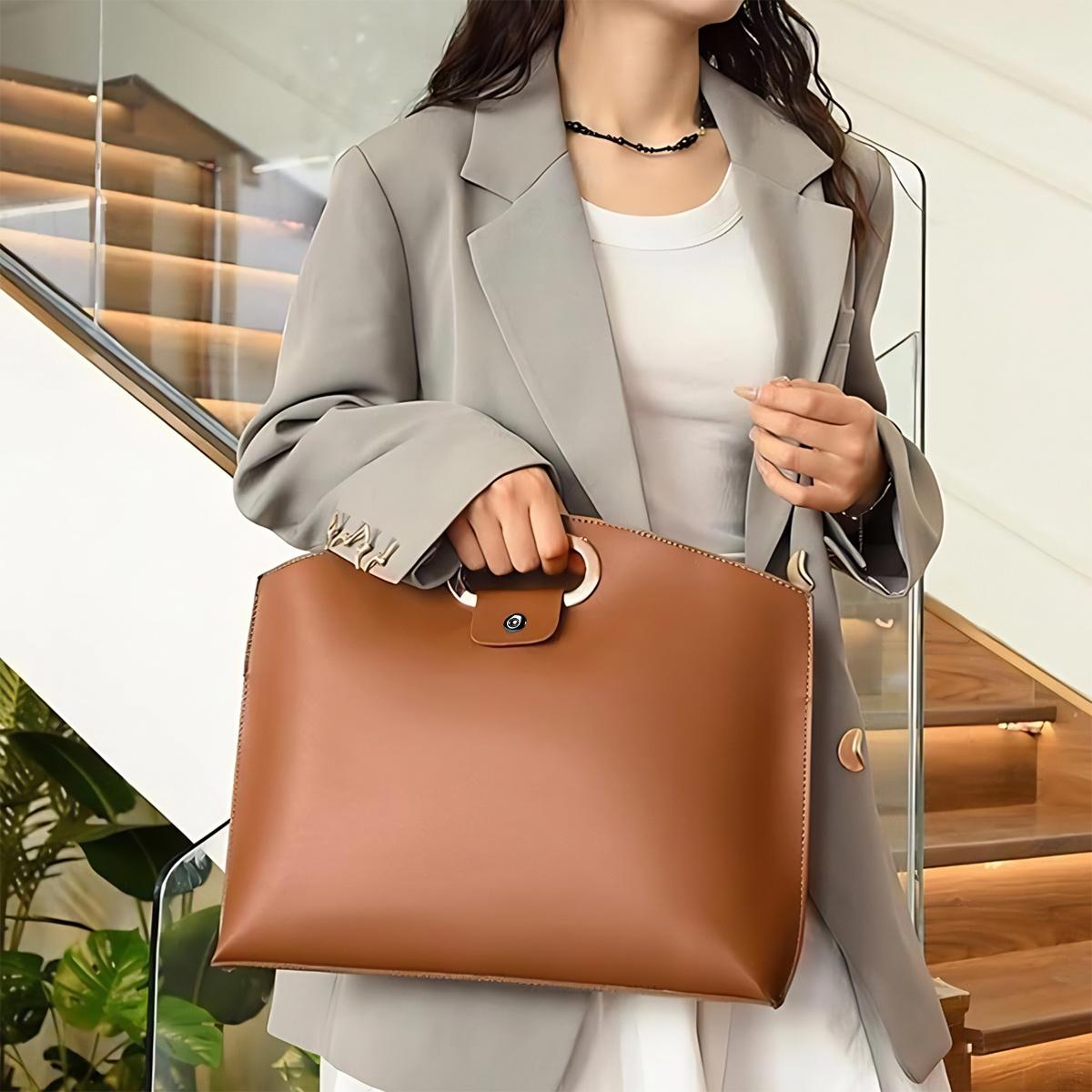 2PCS Laptop Bag for Women,handbag,Waterproof Leather 14-16In for Laptops and iPadCases, Work Tote Bag Briefcase laptop purse