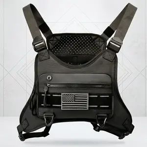 Tactical Chest Bag for Men - Multi-Functional Lightweight Running Vest Pack for Hiking, Cycling & Outdoor Sports, Durable EDC Chest Rig