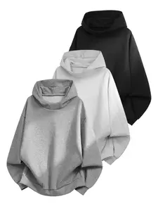 Men's Casual Vintage Hoodie Long Sleeve Loose Fit Pullover Sweatshirt for Streetwear Comfortable Everyday Wear Stylish Unisex Menswear Tops