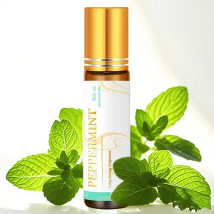 10ML Peppermint Roll-on Essential Oil, Refreshing Body Massage Oil, Long Lasting Fragrance Oil, Ideal for Aromatherapy and DIY Gifts, Healthcare