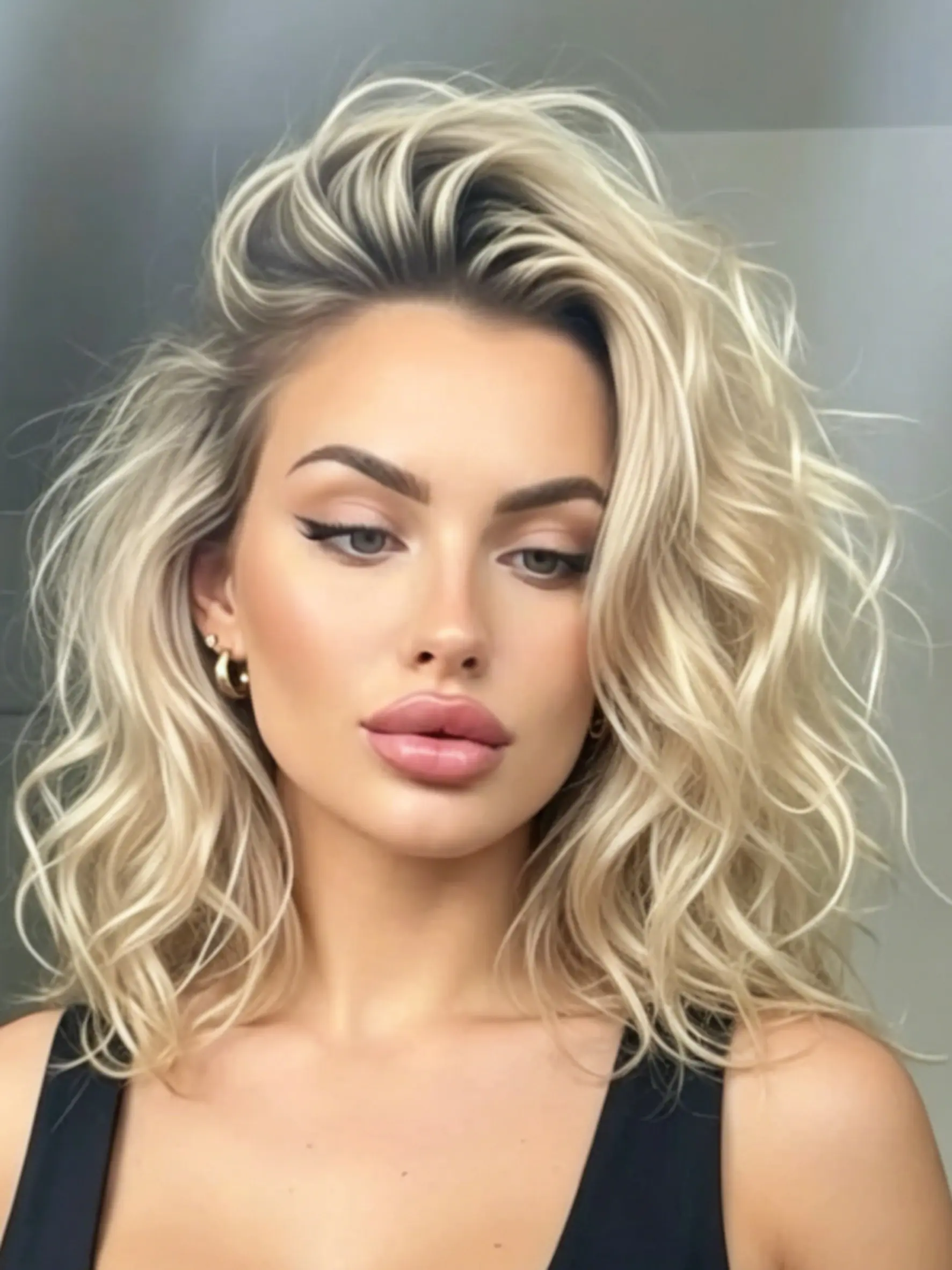 Ash Ombre Blonde Short Body Wave Frontal Lace Wig 13x4 HD Lace Wig with Baby Hair Short Wave Bob Synthetic Frontal Lace Wig Ombre Blonde Loose Wave Glueless Synthetic Wig for Heat Resistant Fibre Wigs for Daily Wear Party Use
