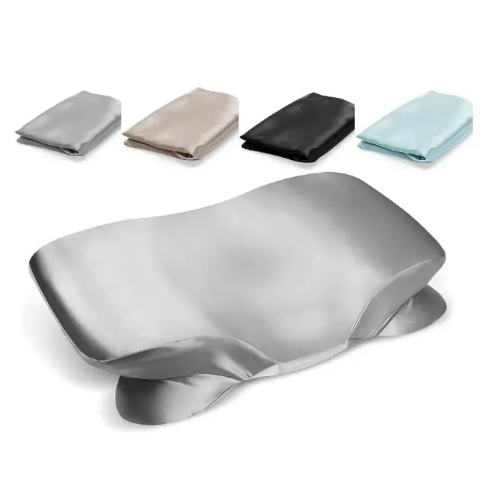 2 pack of Satin Pillowcase with Zipper – Ergonomic, Silky-Soft Cover for Cervical Memory Pillow, Easy to Clean, Ideal for Sleeping Comfort.