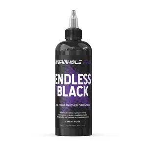 Wormholepro Endless Black Artist Ink 1oz/8oz - Long-Lasting Supply for Studio, Body Art & Practice Halloween Makeup