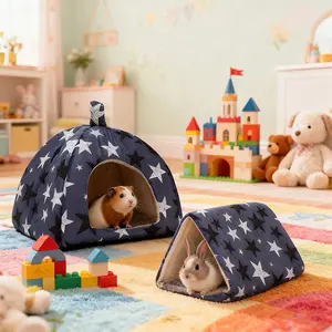 Star Shape Hug Nest, Washable Faux Wool Fur Nest, Ideal for Hamsters, Provides Comfortable Winter Hideaway for Chinchillas
