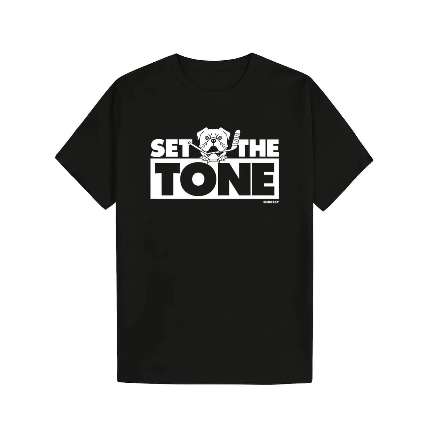 Men's Casual Short-Sleeve Comfort Cotton Tops - Shoresy Set The Tone Prints T-Shirt, Birthday Gift for Sports & Outdoor Enthusiasts