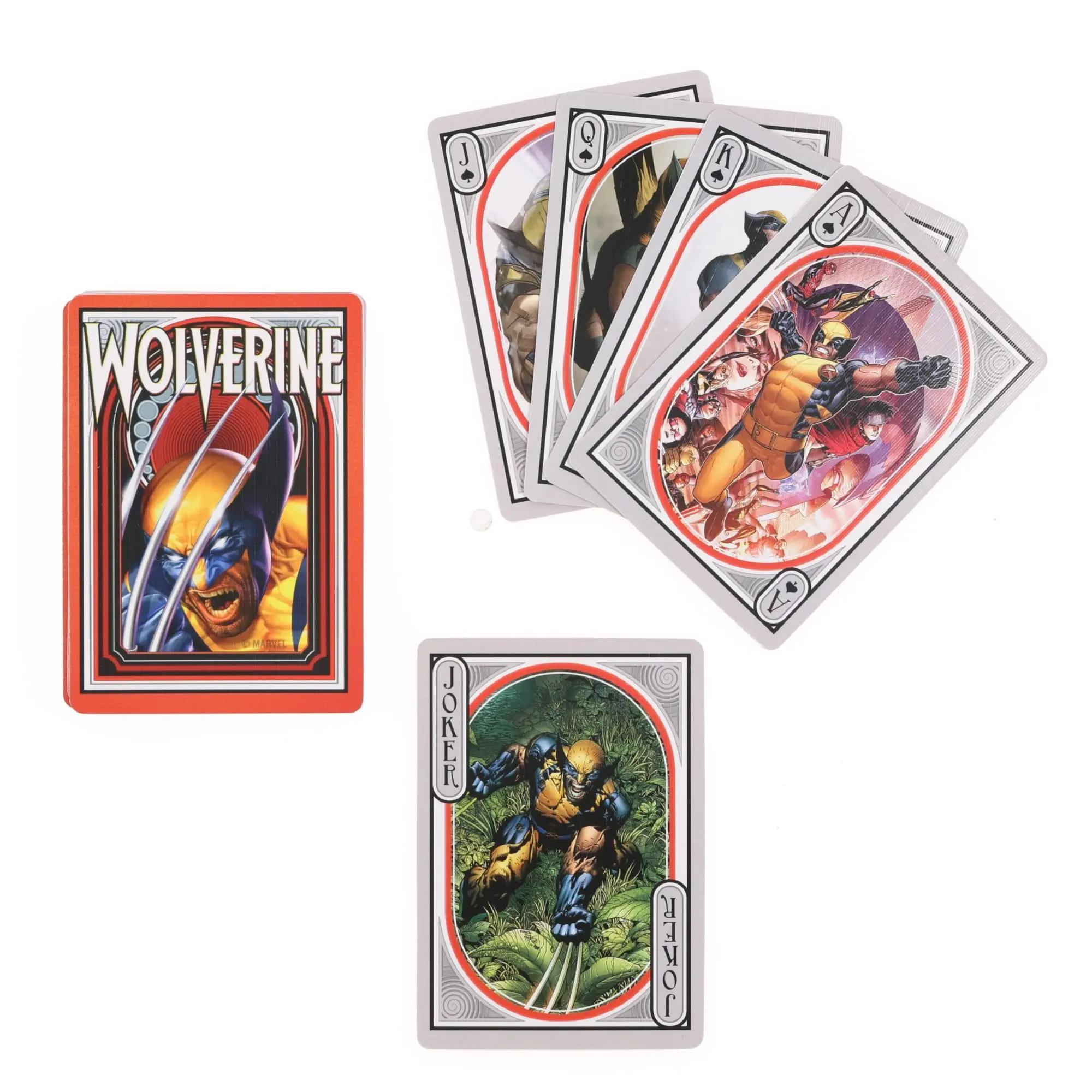 Marvel Wolverine Themed Deck of Playing Cards - Collectible Blackjack Card Game for 12 Years Above, Friends and Family Play, Default Toys & Hobbies Enthusiasts, Game Night, Handles Well For Shuffling