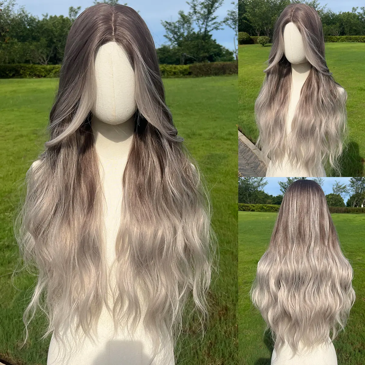 【Inventory clearance】Smilco Synthetic Fiber Wigs: Limited-time -1 Full Machine Cap Adjustable Straps &Breathable Cap Vibrant Color & Soft Texture Caucasian Hair Wig Heat Resistant Wig