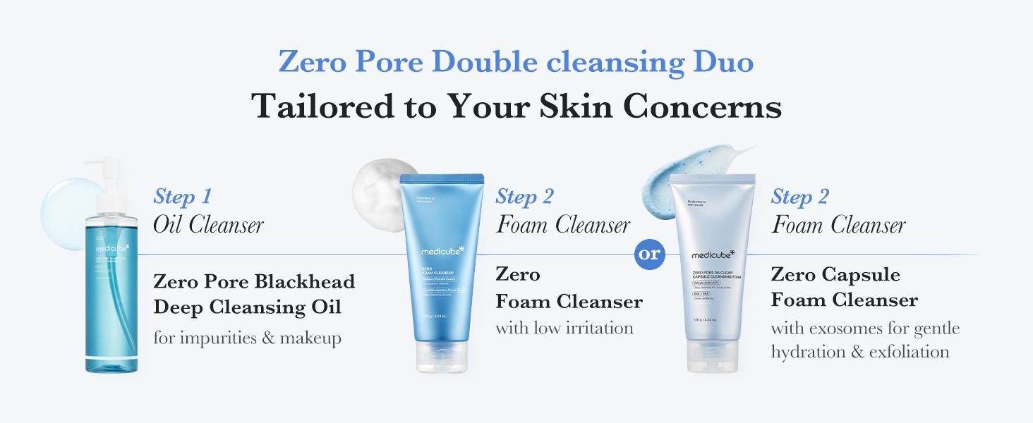 [Official Medicube Partner] Zero Pore Clearing Capsule Cleansing Foam 120g - Daily Gentle Cleanser for Skin Texture, Blackhead & Pore Care, AHA, BHA & PHA for Deep Cleansing