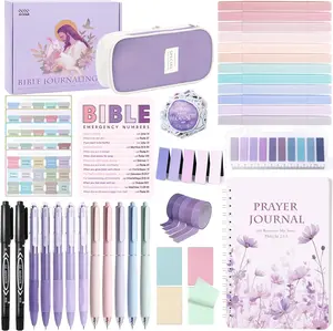 Bible Study Supplies Journaling Kit for Women Study Tools with Prayer Journal Pencil Case and Accessories
