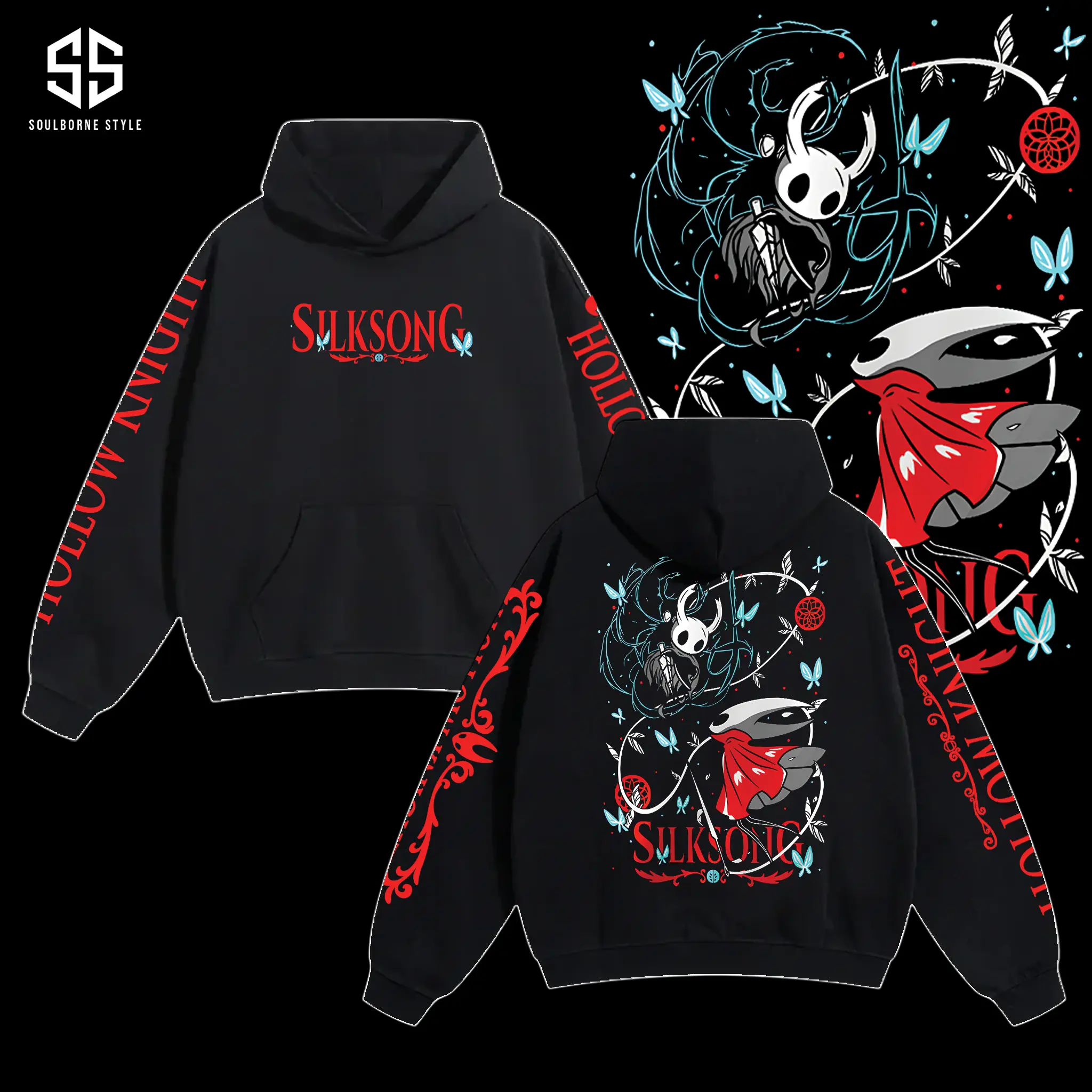 [Soulsborne Style] Vintage Daughter of Hallownest - Hornet - Hollow Knight: Silksong Unisex Hoodie, Soulsborne Gaming Apparel, Game Shirt, Video Game Clothes, Boy Merch, Gift For Him, Gift For Her, Soulslike Streetwear