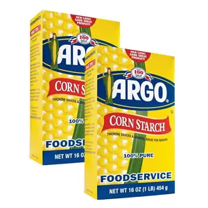 Argo Corn Starch 1 Pound Pack of 2 - 100% Pure, Grain Flour, Net Weight 16 oz (454 g)