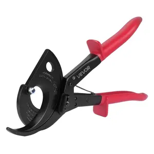VEVOR Ratcheting Cable Cutter, Spring Steel Blades with Insulated Handles, Quick-Release Button, Heavy Duty Ratchet Cable Wire Cutter for Cutting Copper Aluminum Cables Up to 800 MCM/ 400 mm